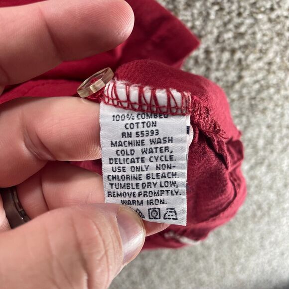 Vintage Alabama Crimson Tide Polo Shirt Mens Extra Large Red NCAA Football Y2K - Picture 8 of 12